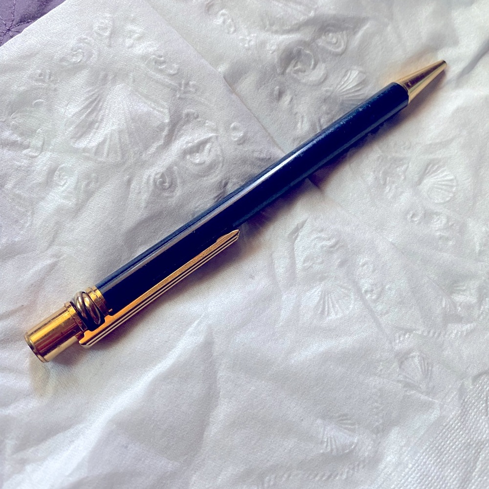 Cartier Classic Cloisonne Gold Tone Ballpoint Pen